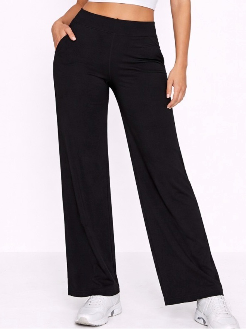 Zenergy Chico's nylon pants zip up black SZ 1Reg athleisure straight leg trouser